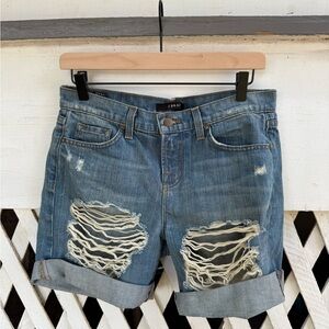J Brand Women's Ripped Jean Shorts - Classic Blue